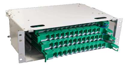 OPTON ODF-48 MODULAR OPTICAL DISTRIBUTION FRAME RACK 19'' 3U 48J